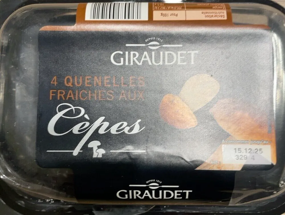 4 quenelles fraiches aux cèpes