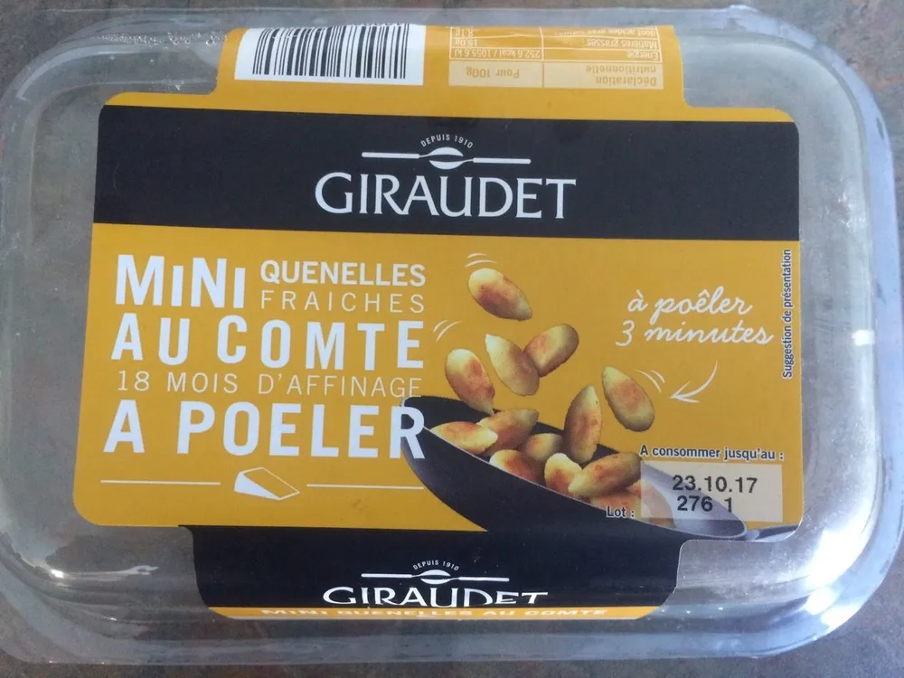 Mini Quenelles fraîches au Comté 18 mois d'affinageà pôeler