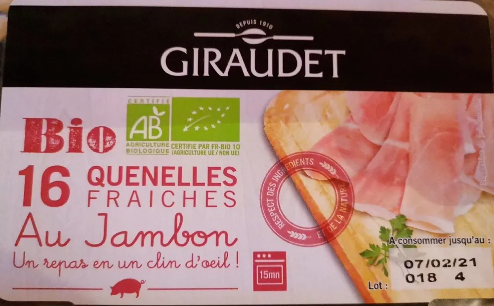 Quenelles fraîches au jambon