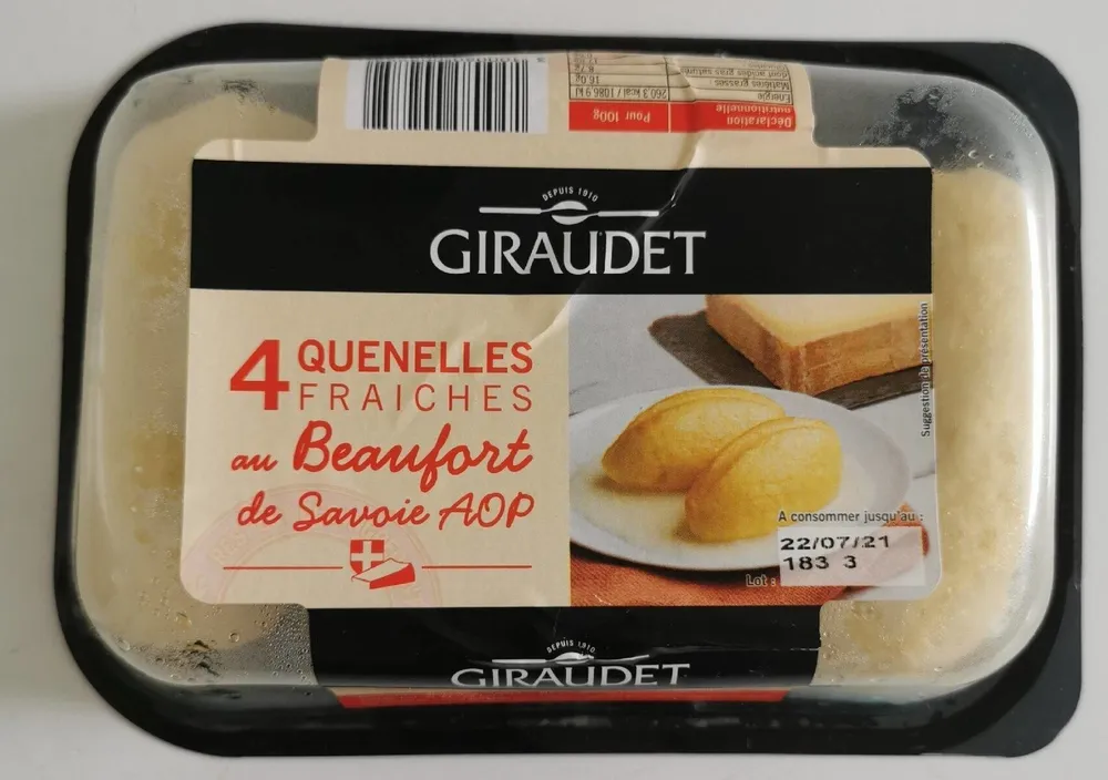 Quenelles fraîches au Beaufort