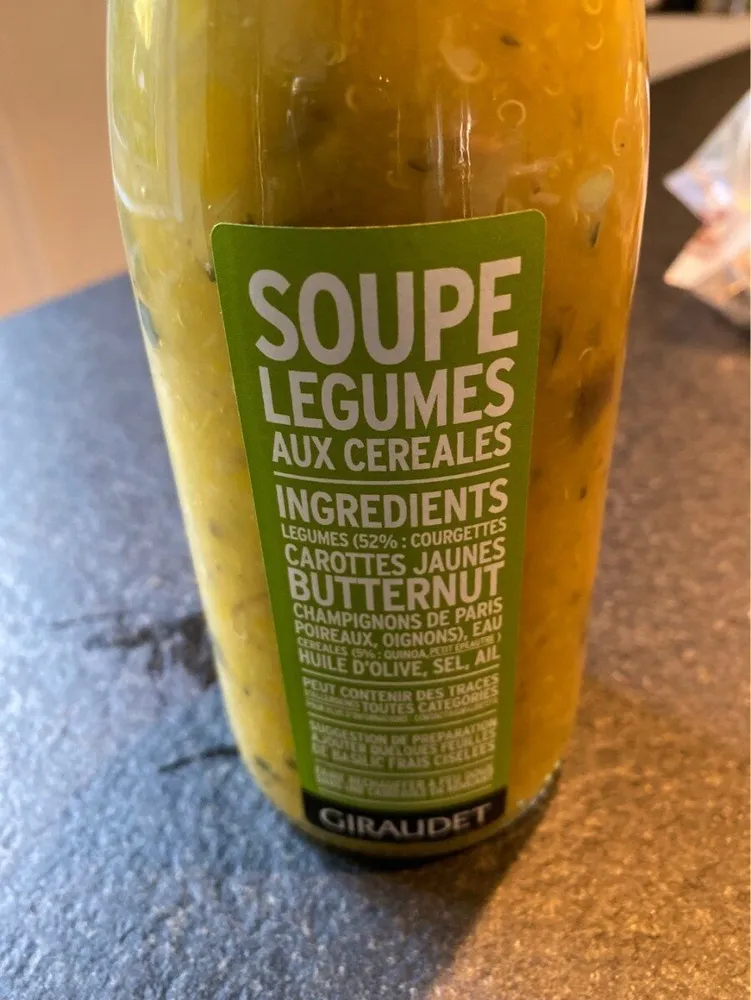 Soupe de legumes aux cereales