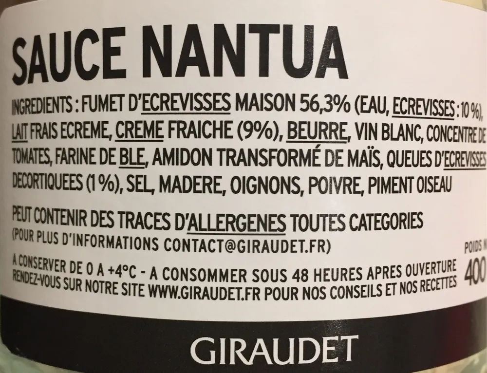 Sauce Nantua