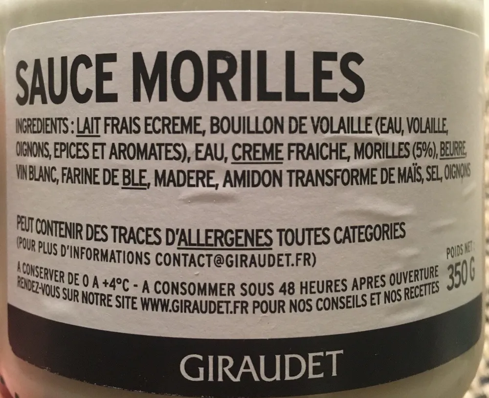 Kenelle Sauce morilles