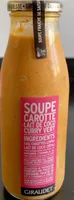 Soupe carotte lait de coco curry vert