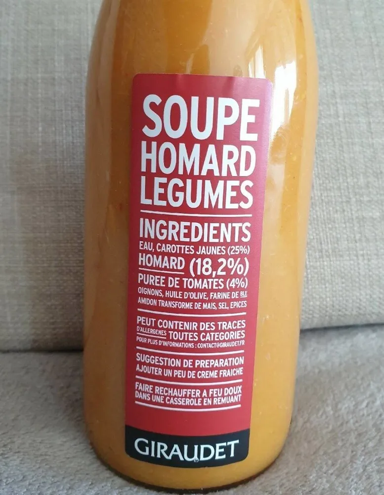 soupe homard légumes