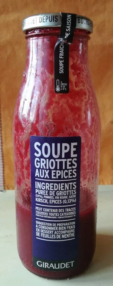 Soupe griottes aux épices
