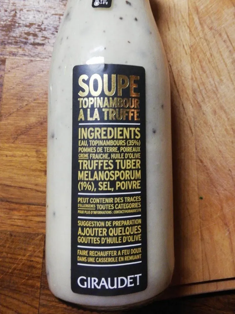 Soupe topinambour à la truffe