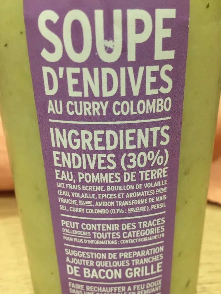 Soupe d'endives