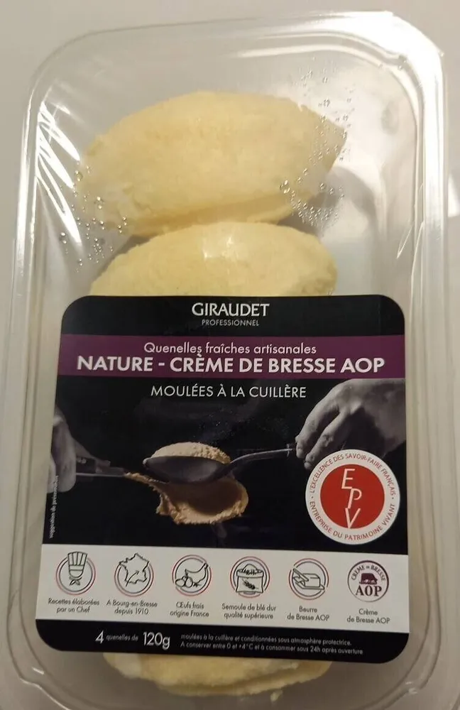 Quenelles nature créme de Bresse aop