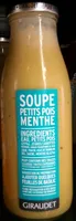 Soupe petits pois menthe