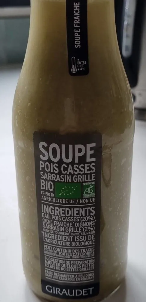 Soupe de pois cassé sarrasin grillé bio