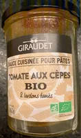 Sauce cuisinée pour pâtes Tomate aux cèpes bio & lardons fumés