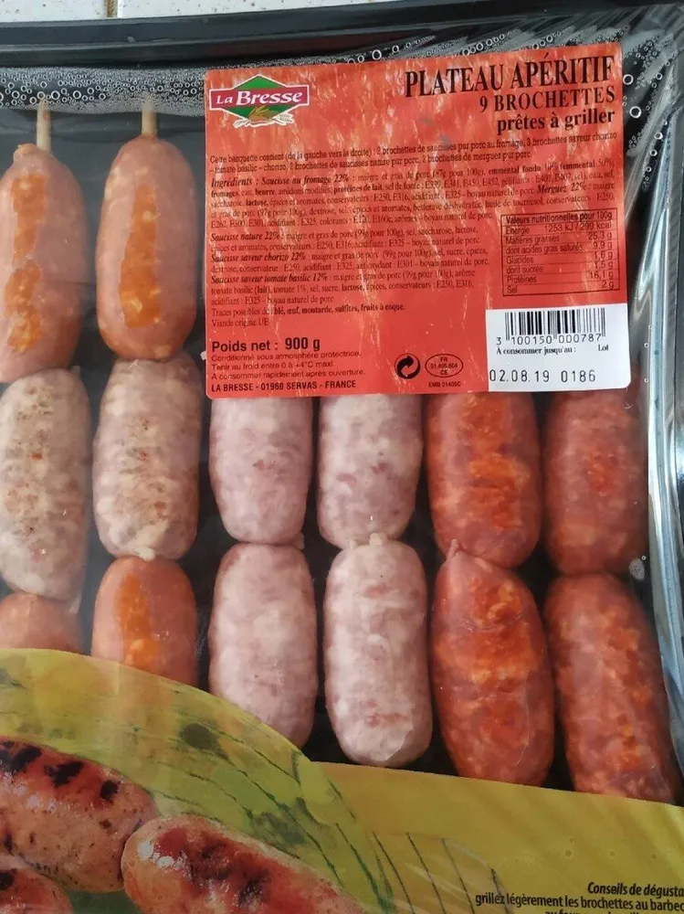 Plateau apéritif 9 brochettes