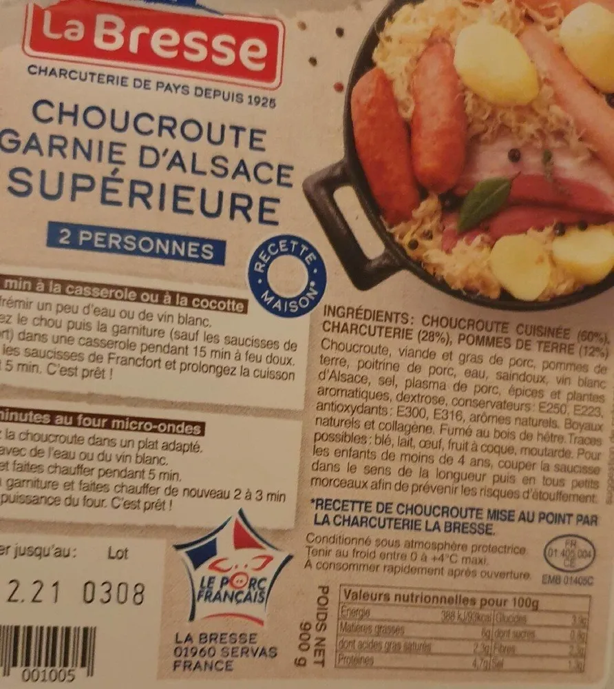 Choucroute garnie d'Alsace supérieure