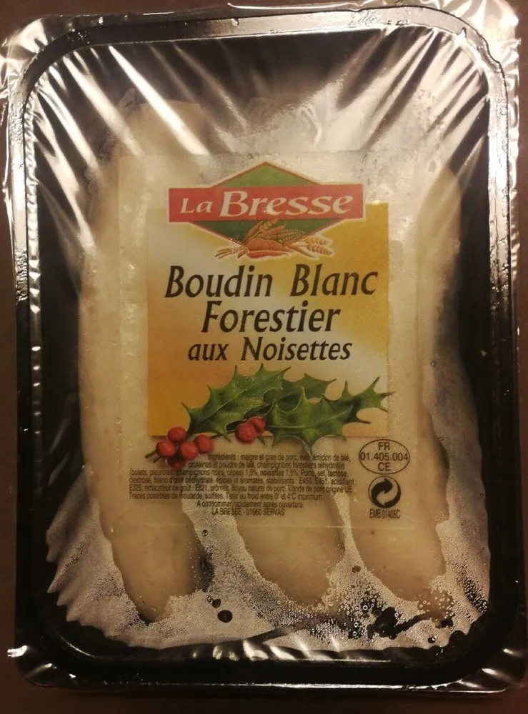 Boudin blanc forestier aux noisettes