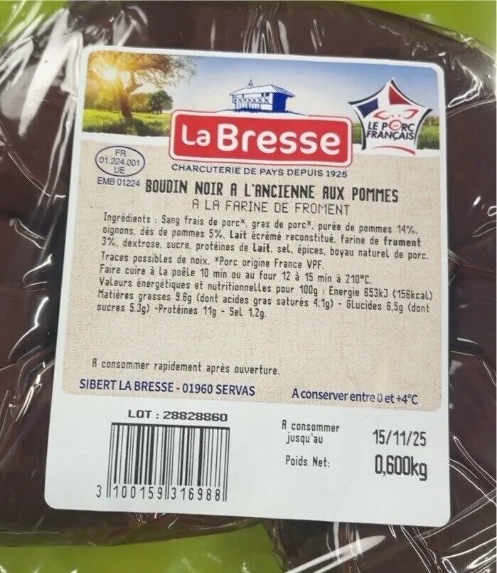 Boudin noir aux pommes