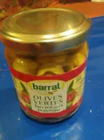 Olives vertes farcies aux poivrons