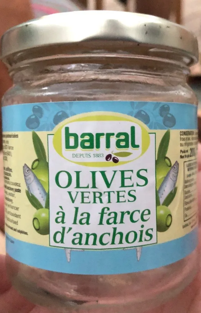 Olives vertes a la farce d'anchois