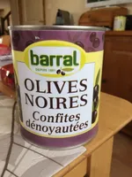 Olives Noires Dénoyautées Barral 800 Gr, 1 Boîte