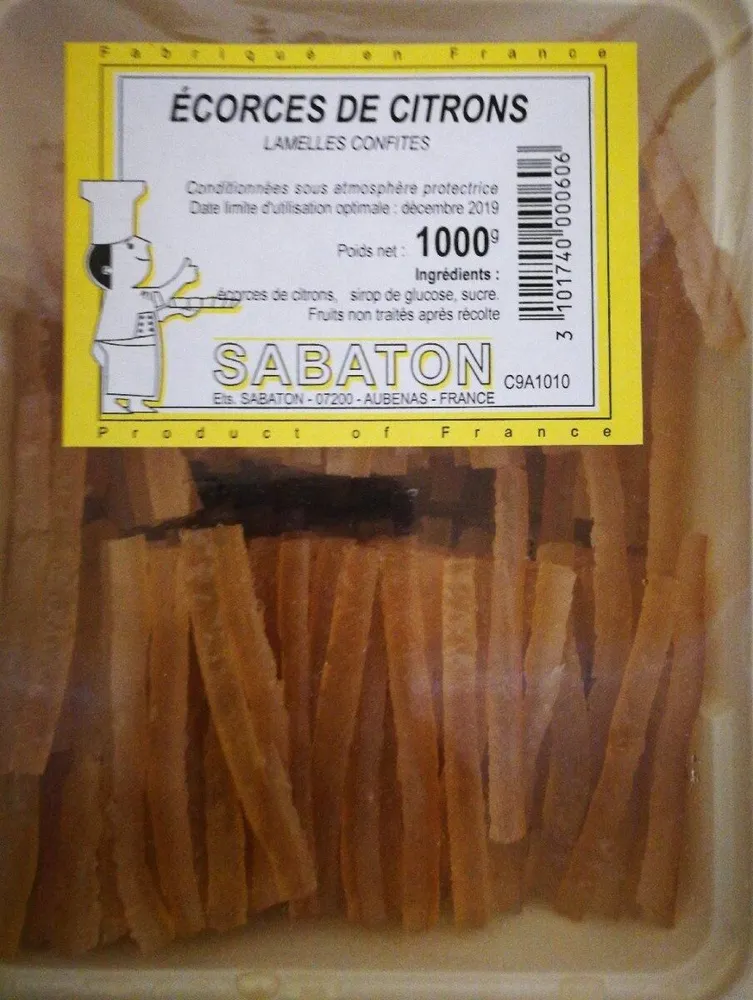 écorces de citrons