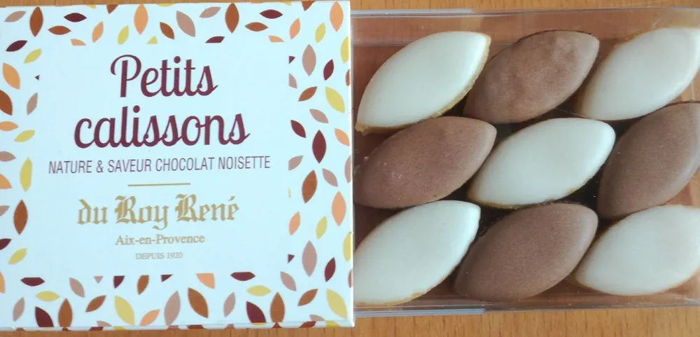 Petits calissons nature et saveur chocolat noisette