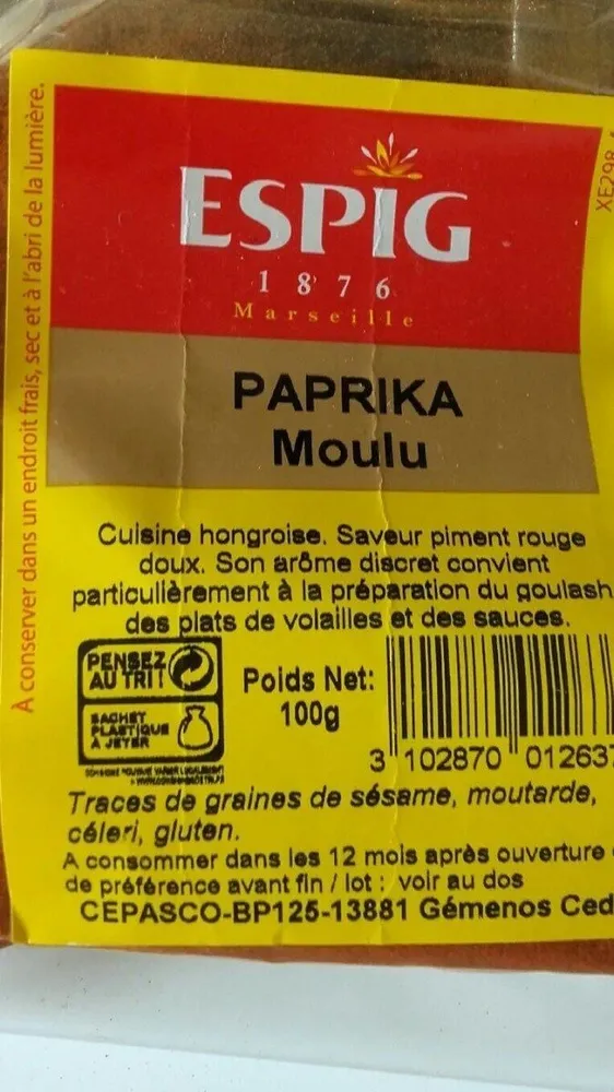 Paprika moulu