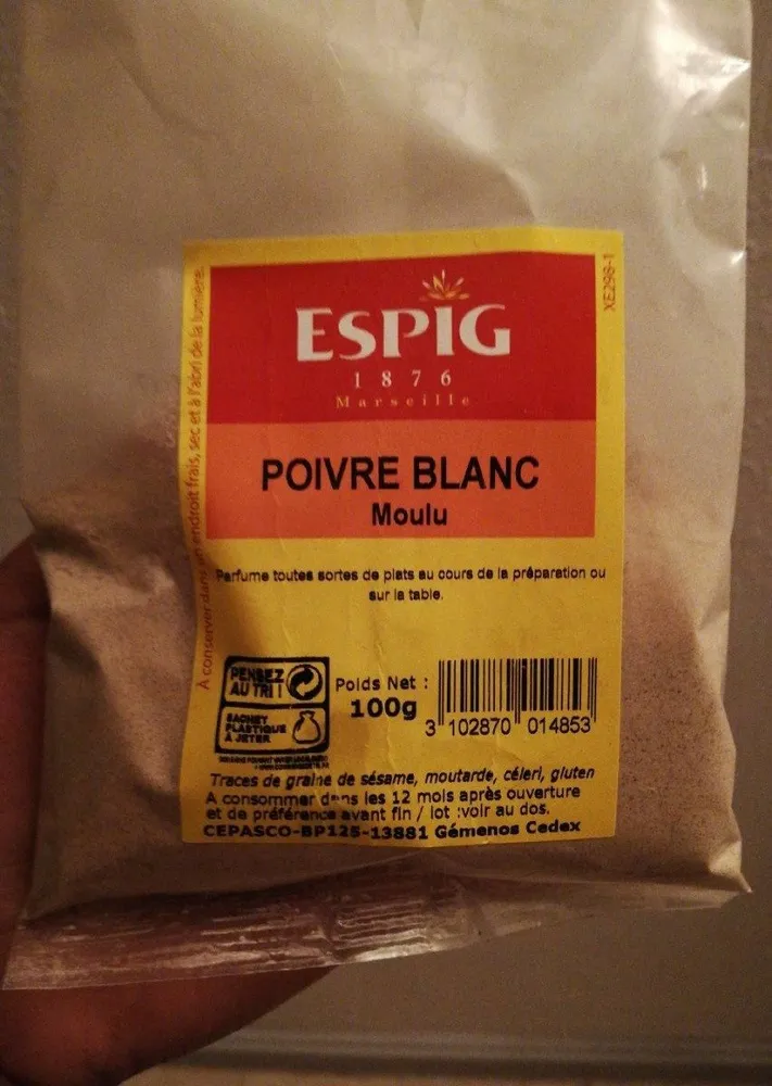 Poivre Blanc Moulu