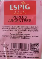 Perles argentées