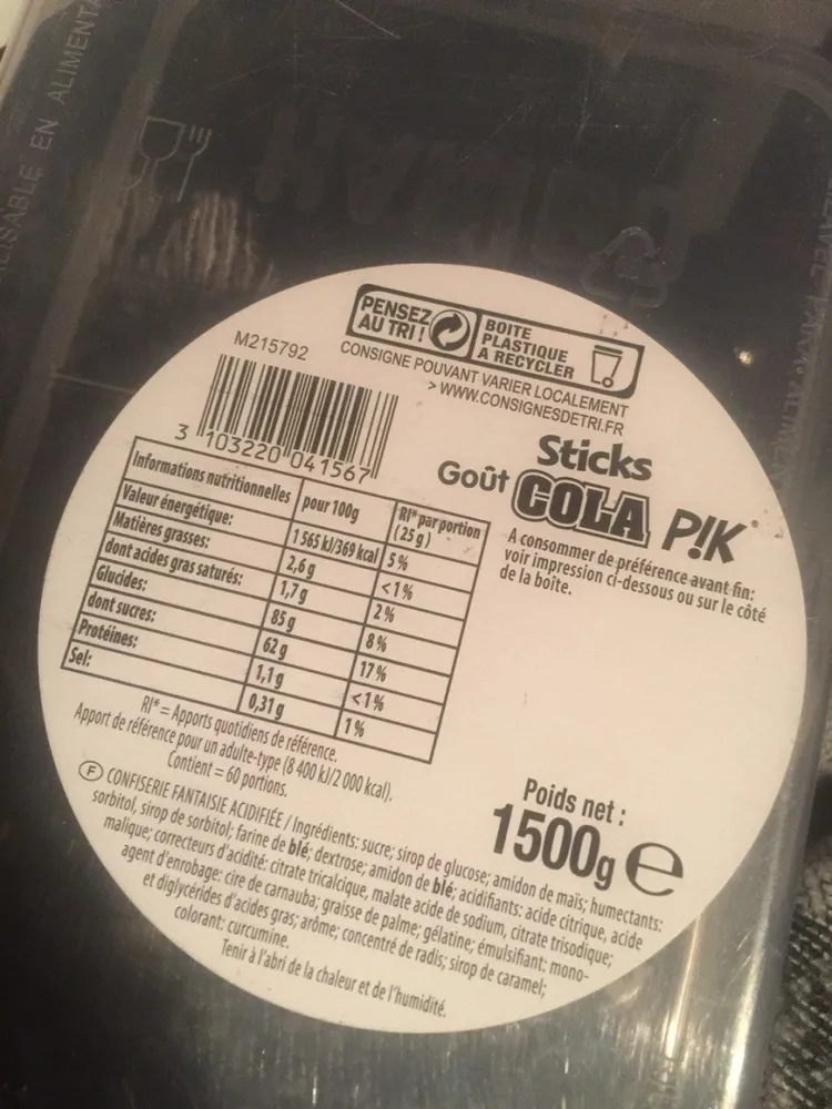 Stick cola pik