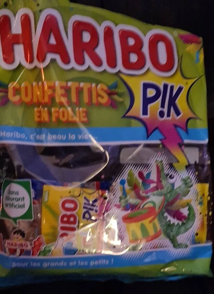 Haribo pik confettis en folie