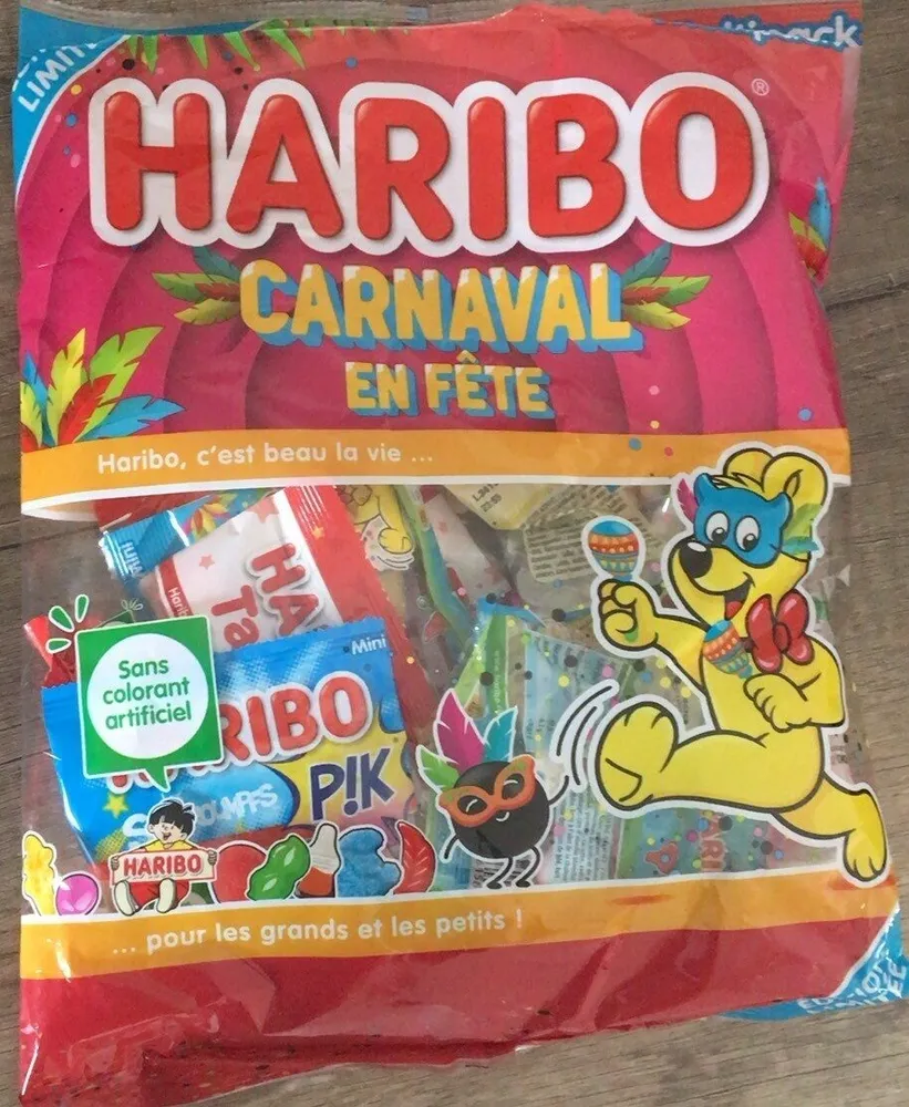 Bonbons haribo carnaval en fête