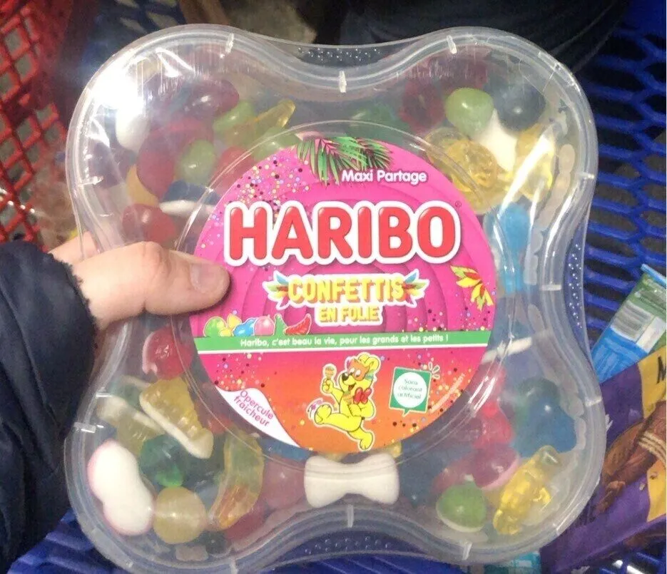 haribo confettis en folie
