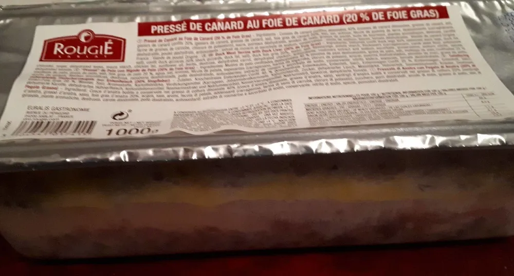 Terrine De Pressé De Canard Au Foie Gras De Canard