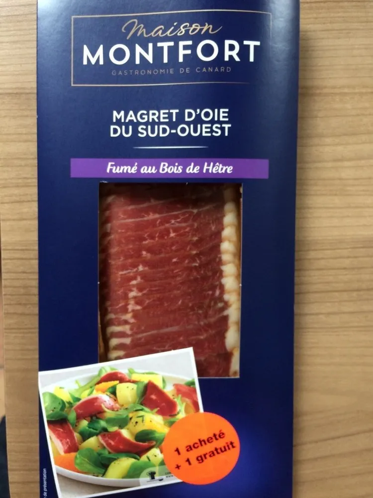 Magret Oie Fumé Monfort 80 Gr, 1 Pièce