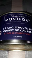 choucroute au confit de canard et dés de magret fumés