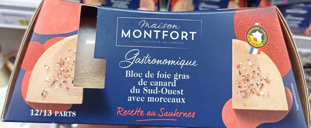 Bloc de foie gras de canard du sud-ouest