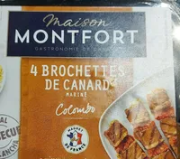 Brochettes de canard mariné Colombo
