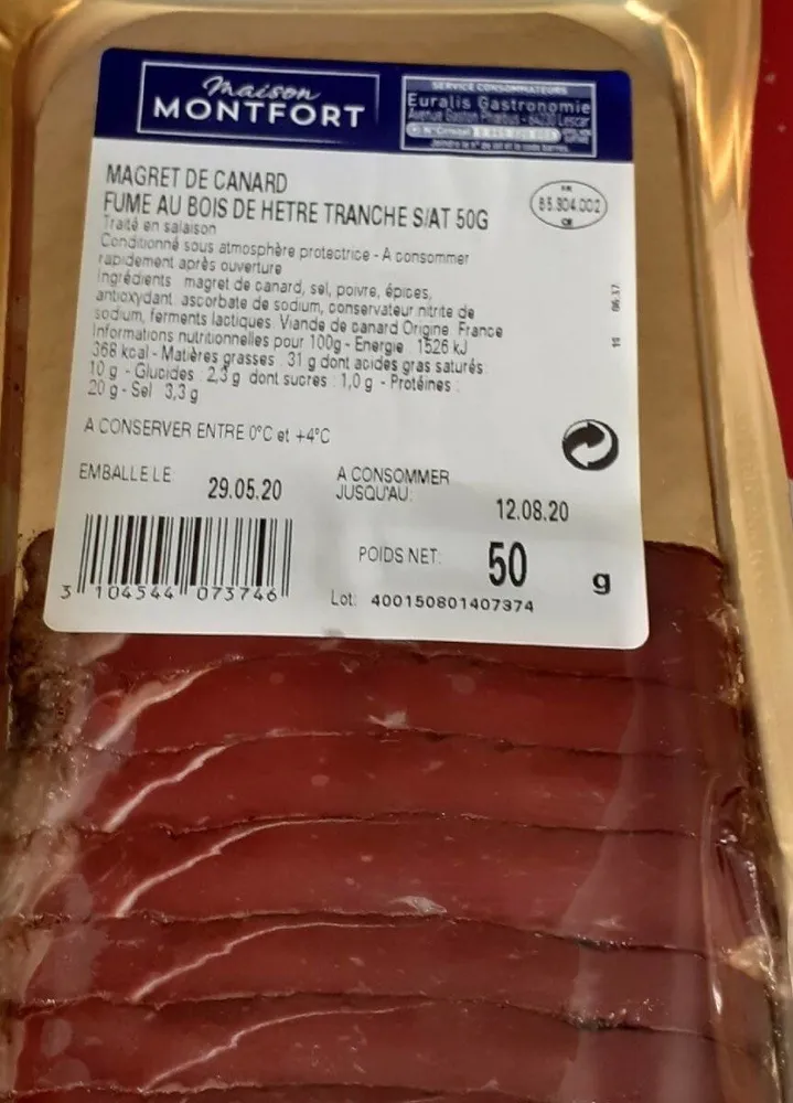 Magret de canard fumé au bois de hêtre