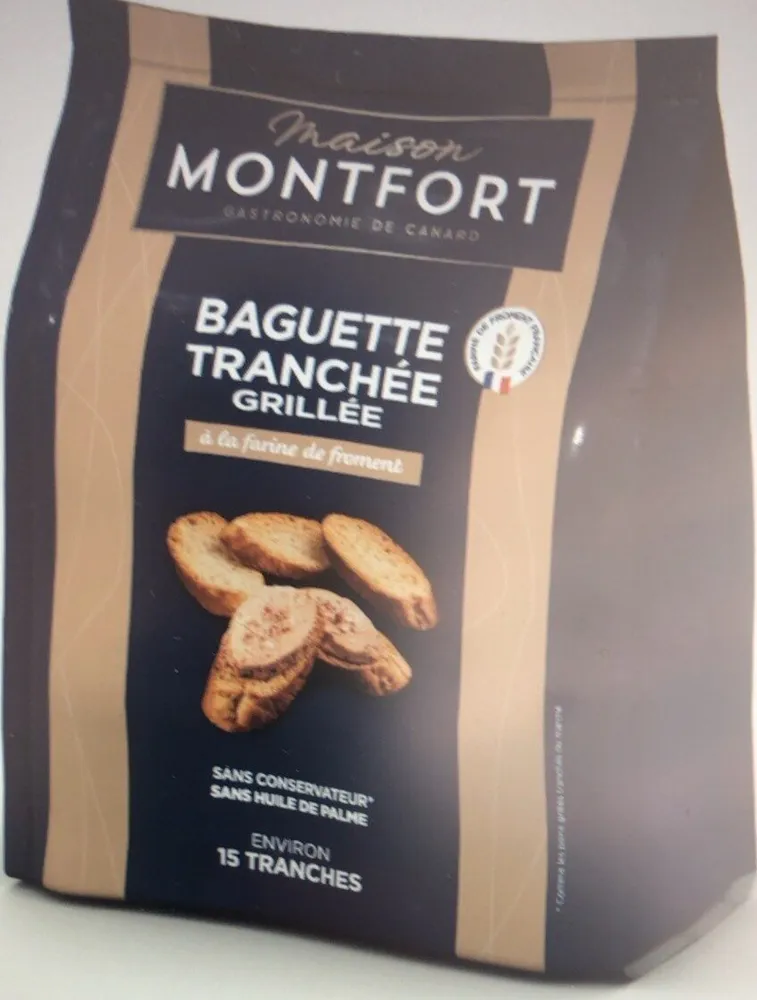 Baguette tranchée grillée à la farine de froment