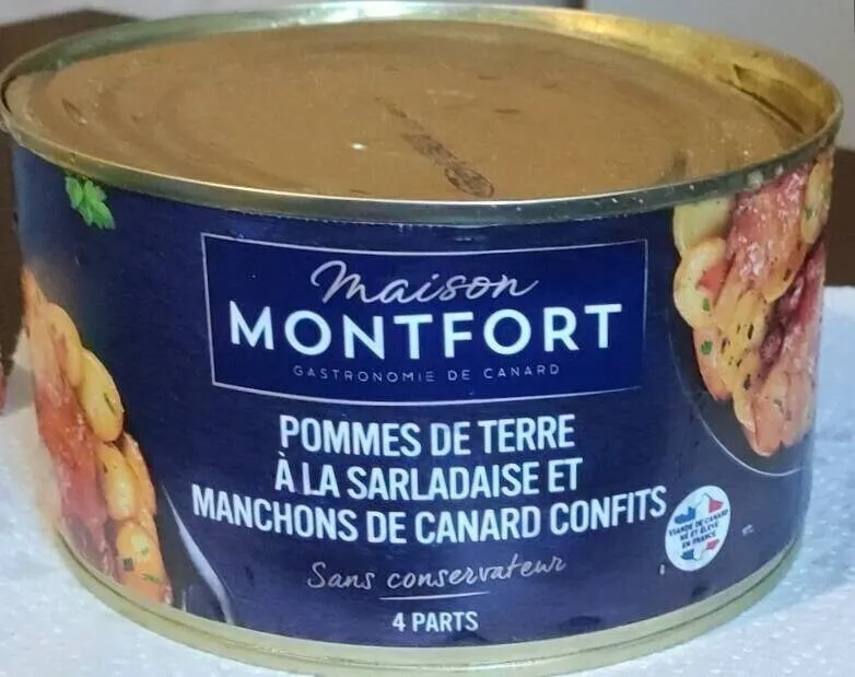 Pomme de terre a la sarladaise et manchons de canard confilts