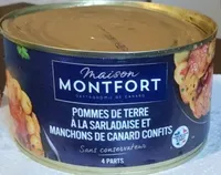 Pomme de terre a la sarladaise et manchons de canard confilts