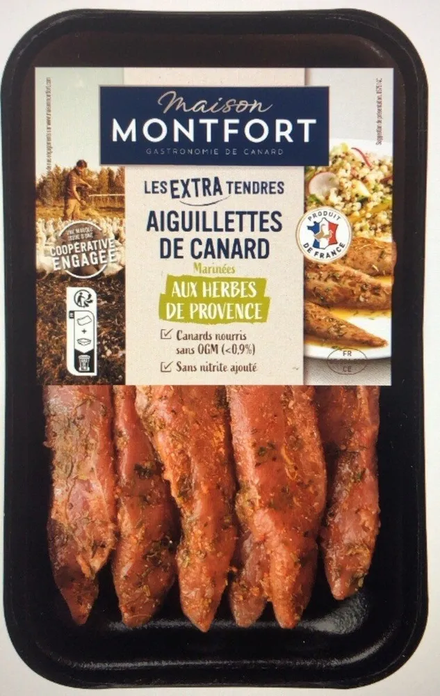 Aiguillettes de canard marinées aux herbes de provence