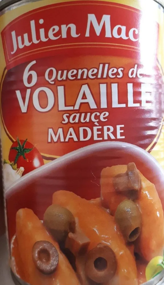 6 quenelles de volaille sauce madere