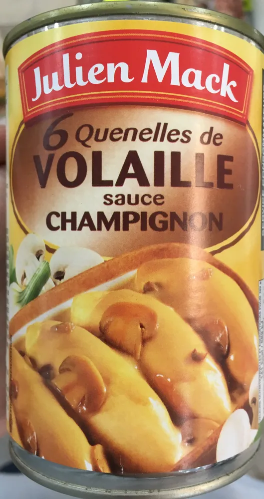 6 quenelles de volaille sauce champignon