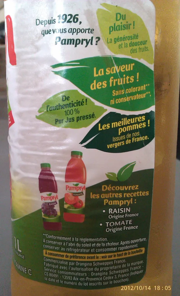 Pampryl jus de pomme