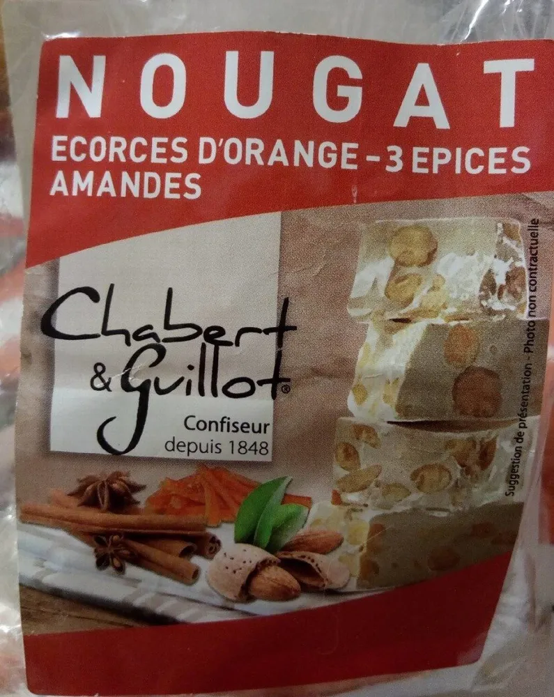 Nougat écorces d'orange 3 épices
