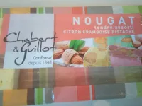 NOUGAT tendre assorti citron framboise pistache