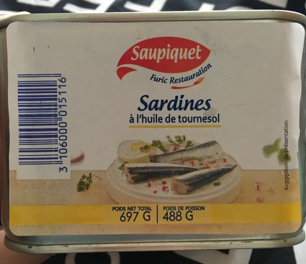 Sardines à l'huile de tournesol