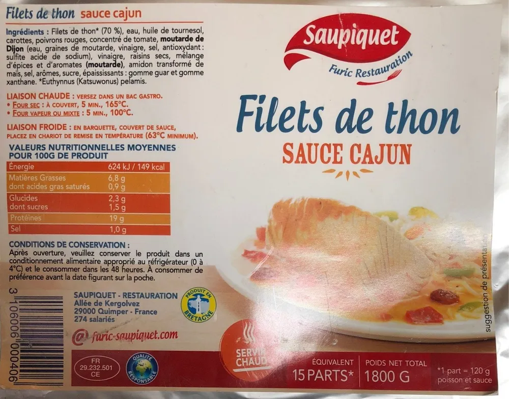 Filets de thon sauce cajun