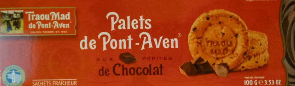 Palets de Pont-Aven au chocolat